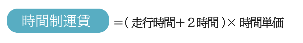 時間制運賃＝(走行時間＋2時間)×時間単価
