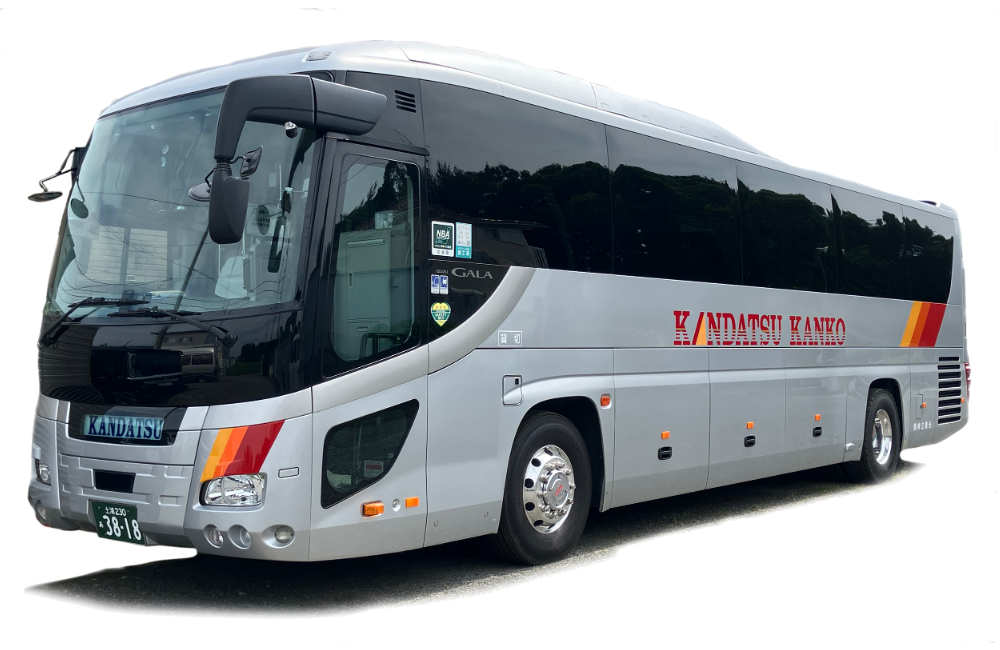 神立観光の３６名乗りのバスの外観